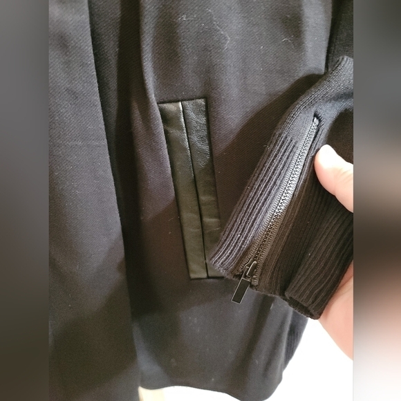 Cabi Tailor Ponte Knit Coat Jacke5 Medium Long Line Black Minimalist Staple - Picture 9 of 11